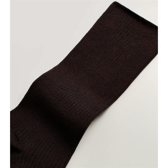 Aiayu Cotton Rib Strømper, Chocolate 